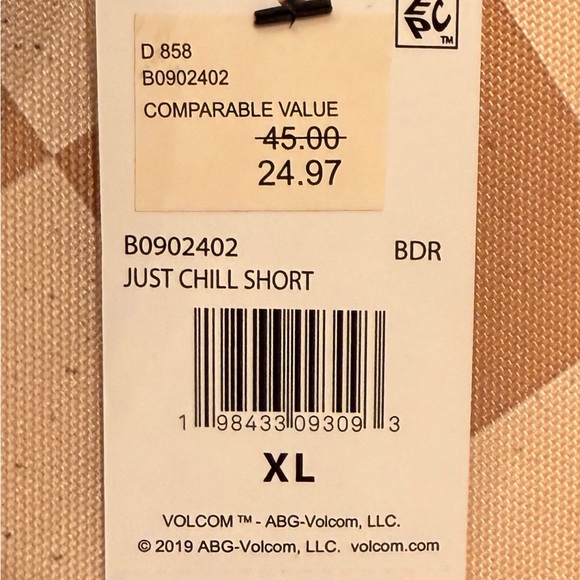 Volcom Women's Blue Drawstring Shorts - Picture 6 of 6